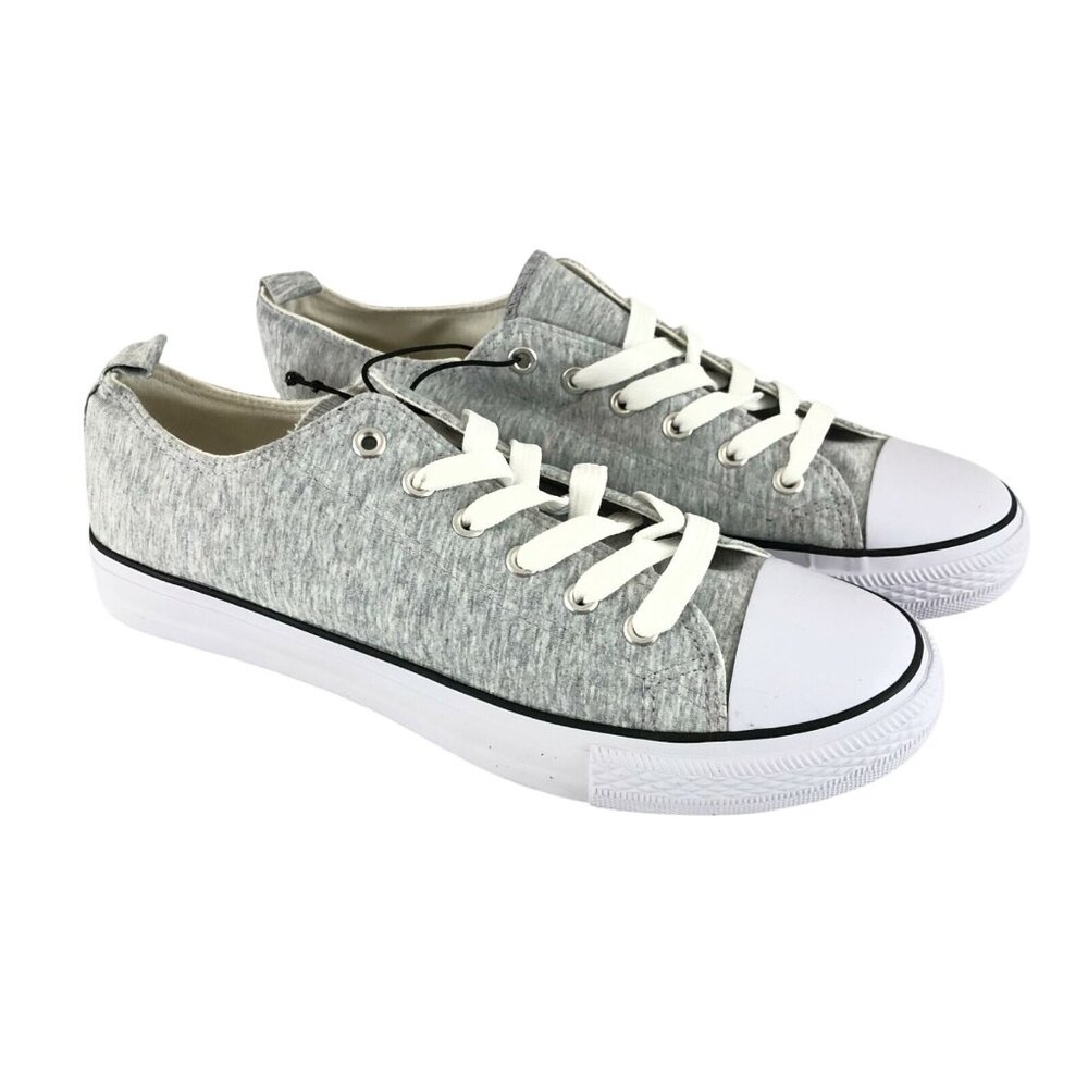 Twisted Womens Sneakers Low Top Lace Up Heathered Gray Size 10